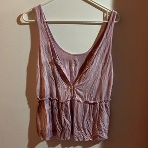 Flowy button up tank top